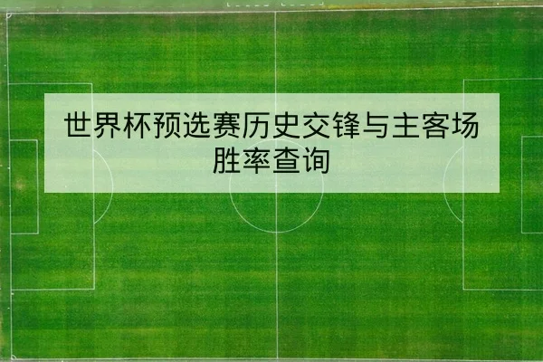 世界杯预选赛历史交锋与主客场胜率查询